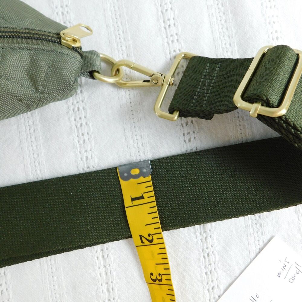 Canvelle Sling Army Green Purse Shoulder Bag Crossbody Waterproof Hiking MINT! - Picture 11 of 13